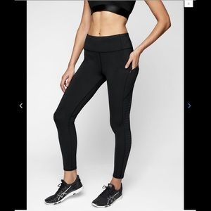 Athleta Contender laser cut leggings in black